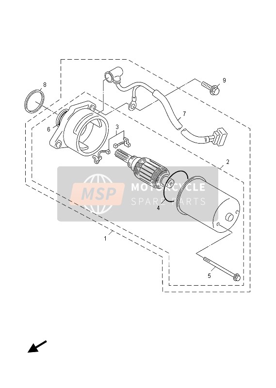 Yamaha YN50F 2013 Départ Moteur 4 pour un 2013 Yamaha YN50F